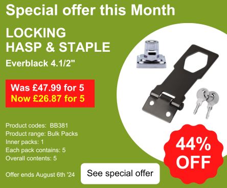  Locking Hasp & Staple Everblack 4.1/2